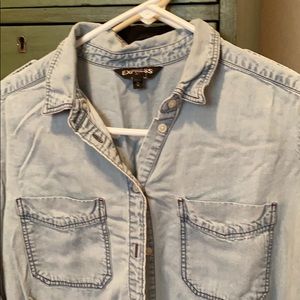 Express denim long sleeve shirt
